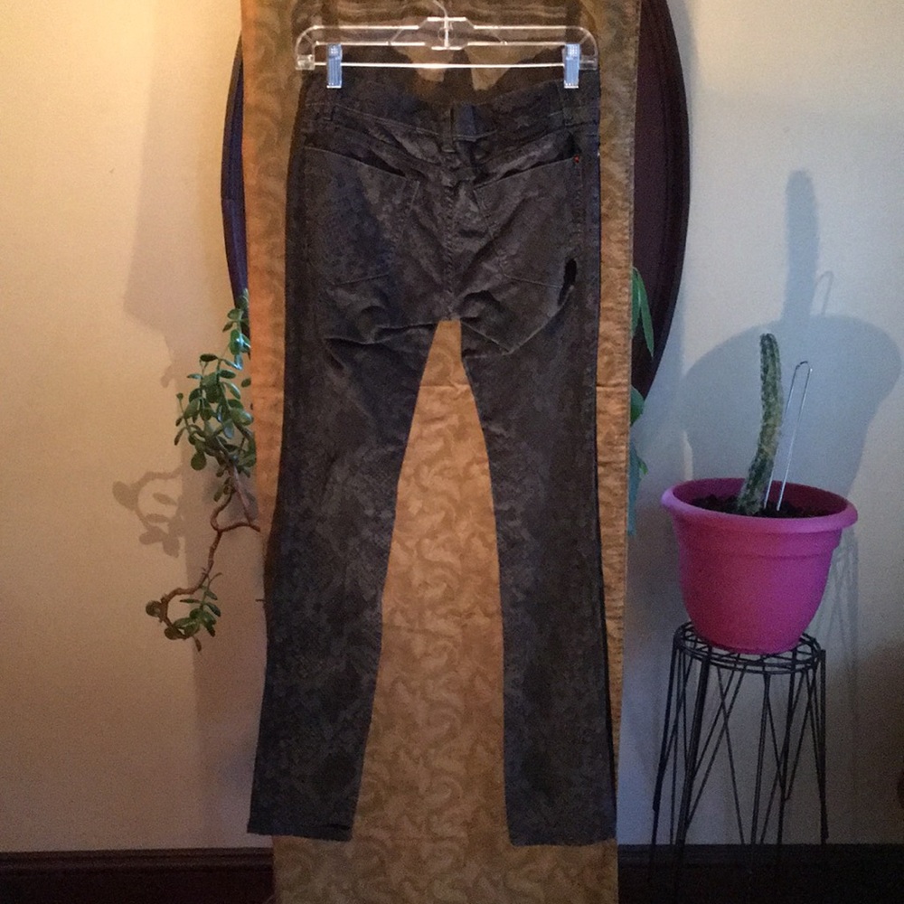 Black Python Print Jeans - image 3